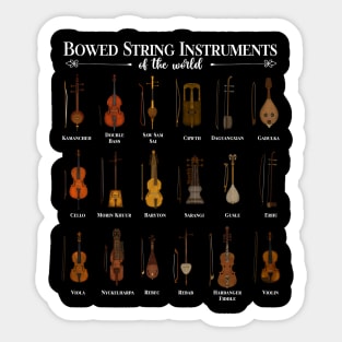 Various bowed string instruments Sticker